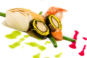 Image showing Lobster covered with scallop mousse