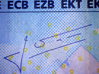 Image showing Closeup of the Euro banknote