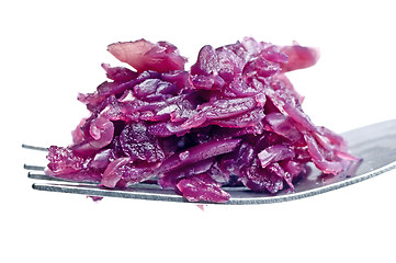 Image showing Cooked red kale