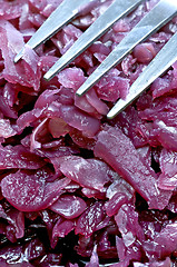 Image showing Cooked red kale