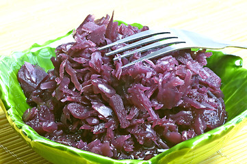 Image showing Cooked red kale