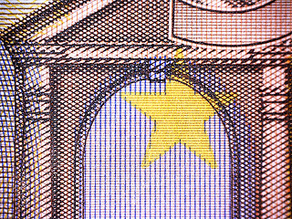 Image showing Closeup of the Euro banknote
