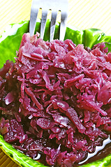 Image showing Cooked red kale