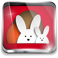 Image showing Happy Easter Glossy Application Button