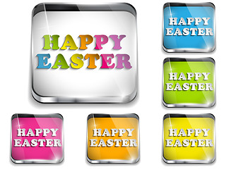 Image showing Happy Easter Glossy Application Button