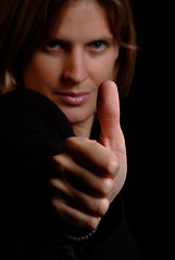 Image showing woman and thumb