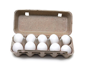 Image showing ten eggs in pack