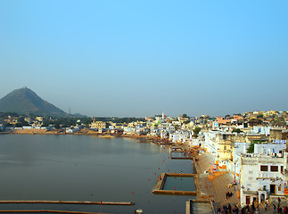 Image showing holy lake in Pushkar India