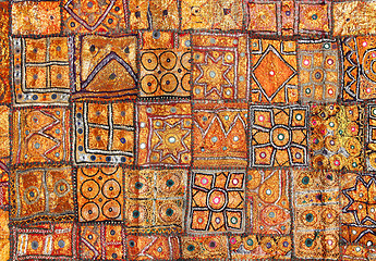 Image showing india fabric background patchwork