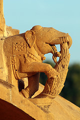 Image showing elephants on hinduism temple