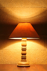 Image showing old lamp on table