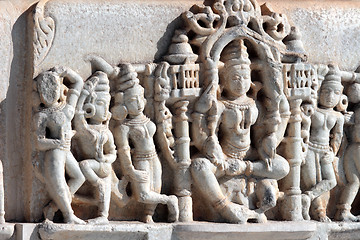 Image showing hinduism ranakpur temple fragment