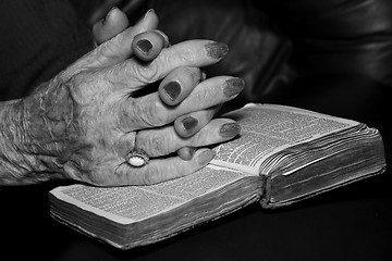 Image showing Senior's hands in prayer