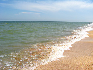 Image showing panorama of the sea and the coast