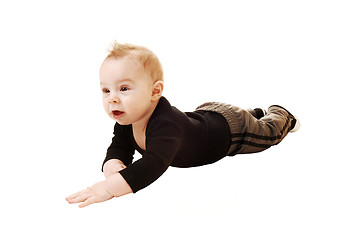 Image showing Little boy on the floor.