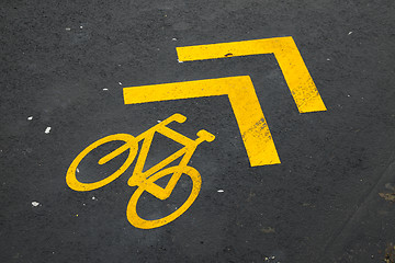 Image showing Bicycle lane