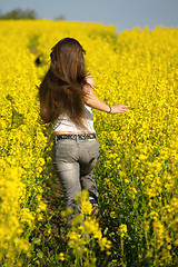 Image showing Girl on the field