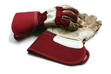 Image showing Used gardening / work gloves