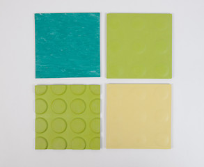 Image showing Green rubber linoleum sample
