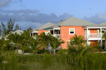 Image showing cabanas at a luxury resort tropical