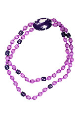 Image showing Large purple beads