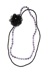 Image showing Black and purple beads