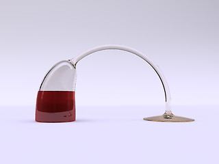 Image showing acrobatic wine glass (3d, isolated)