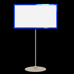 Image showing blank info board foreshortening 2 isolated on black (with clipping path)