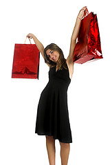 Image showing Happy woman with a gift