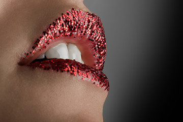 Image showing Red lips