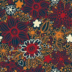 Image showing Seamless texture with flowers