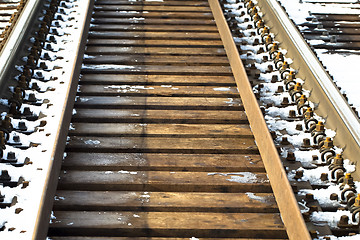 Image showing Railroad in winter