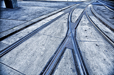 Image showing Tram rails Vienna