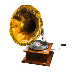 Image showing gramophone on white background