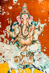 Image showing Ganesh ancient fresco