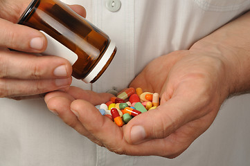 Image showing Man with Pills