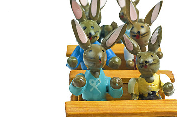 Image showing Easter bunnies at school