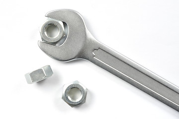 Image showing Spanner and Nuts