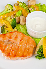 Image showing salmon steak