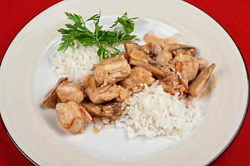 Image showing rice with meat