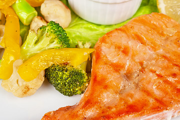 Image showing salmon steak