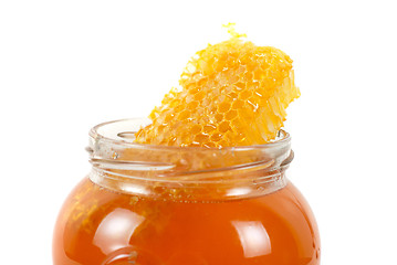 Image showing jar of organic honey