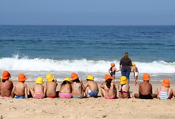 Image showing Cute children on the beach