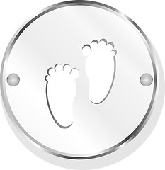 Image showing Legs realistic metal button