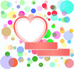 Image showing romantic love hearts decoration multicolored bubbles