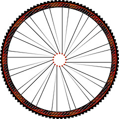 Image showing Bike wheel isolated on white background