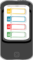 Image showing Safely concept: cellphone with lock set