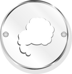 Image showing metal cloud icon