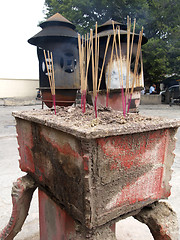 Image showing Joss sticks at Chinese temple