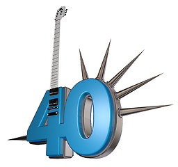 Image showing number forty guitar